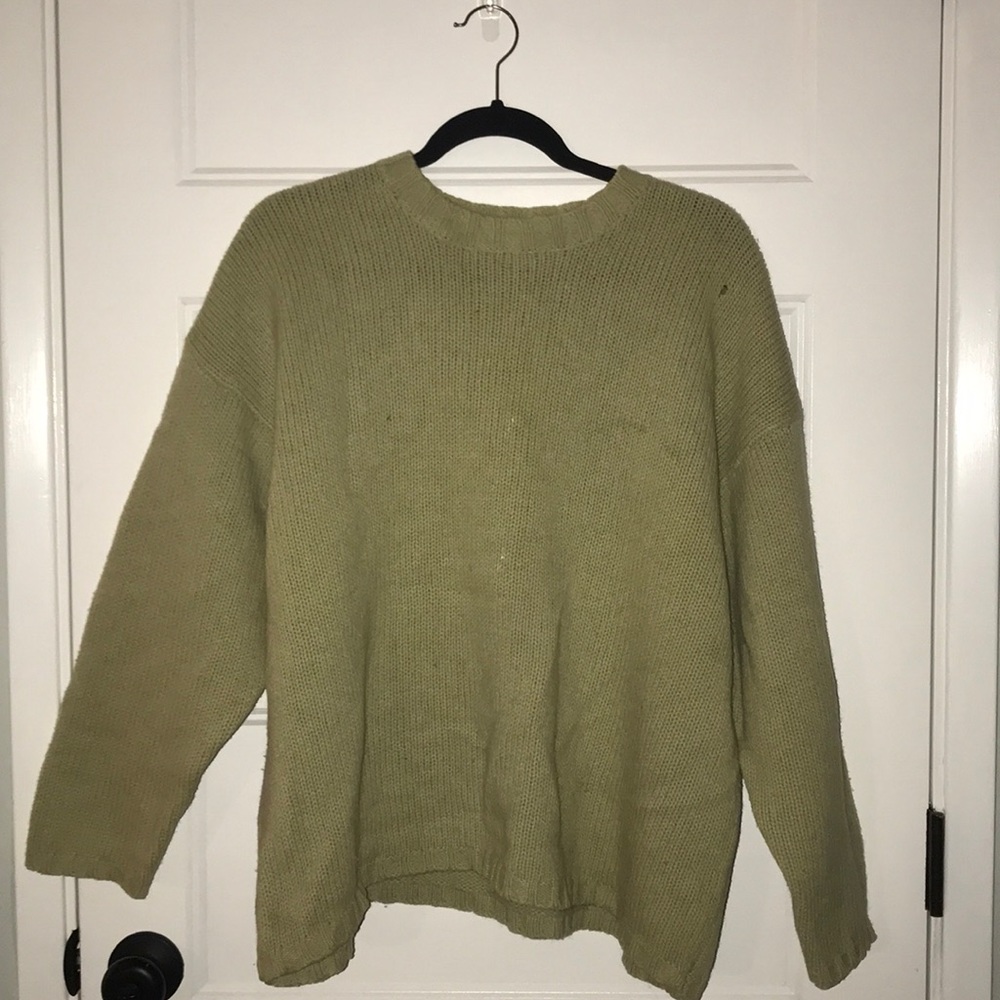green j. crew wool sweater